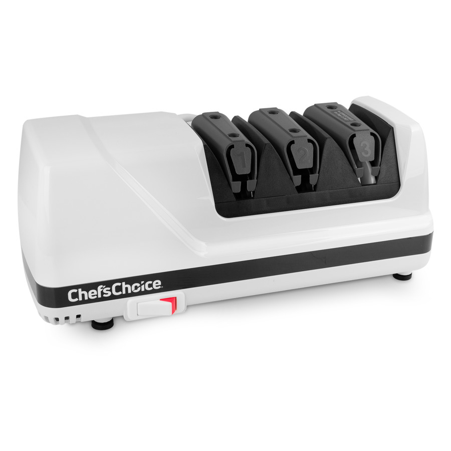 Точилка электрическая для заточки ножей Chef's Choice 3 этапа заточки, алмазный абразив, (белая)